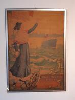 OUDE STEAM OCEAN LINER ADVERTENTIE POSTER OP PANEEL, Ophalen, Met lijst, Overige onderwerpen, Rechthoekig Staand