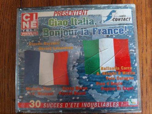 Double CD Ciao Italia, Bonjour la France Ciné Télé Revue, Cd's en Dvd's, Cd's | Franstalig, Zo goed als nieuw, Ophalen of Verzenden