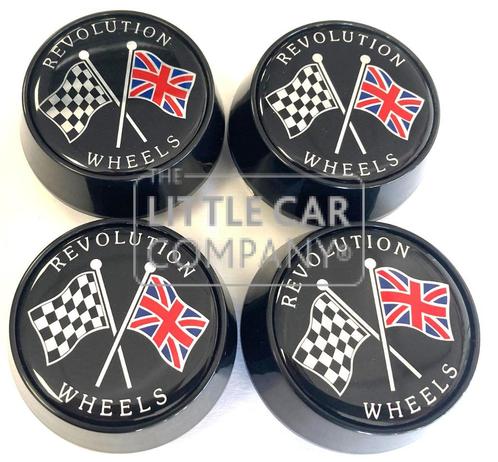 revolution wheels centre caps, Auto-onderdelen, Klein materiaal, Mini, Oldtimer onderdelen, Overige automerken, MG, Rover, Austin