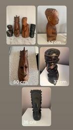 4 Afrikaanse houten beeldjes, Antiek en Kunst, Kunst | Beelden en Houtsnijwerken, Ophalen