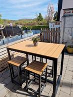 Table de bar avec 4 tabourets, Jardin & Terrasse, Enlèvement, Comme neuf