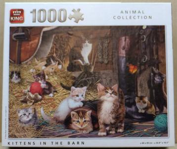 Puzzel - 1000 - Kittens in the Barn
