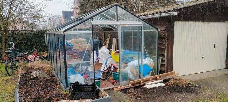 Serre 4,5m x 3m in heel goede staat., Jardin & Terrasse, Serres, Enlèvement