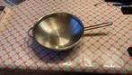 Inox wok, Huis en Inrichting, Keuken | Potten en Pannen, Ophalen, Zo goed als nieuw, Inox, Wok