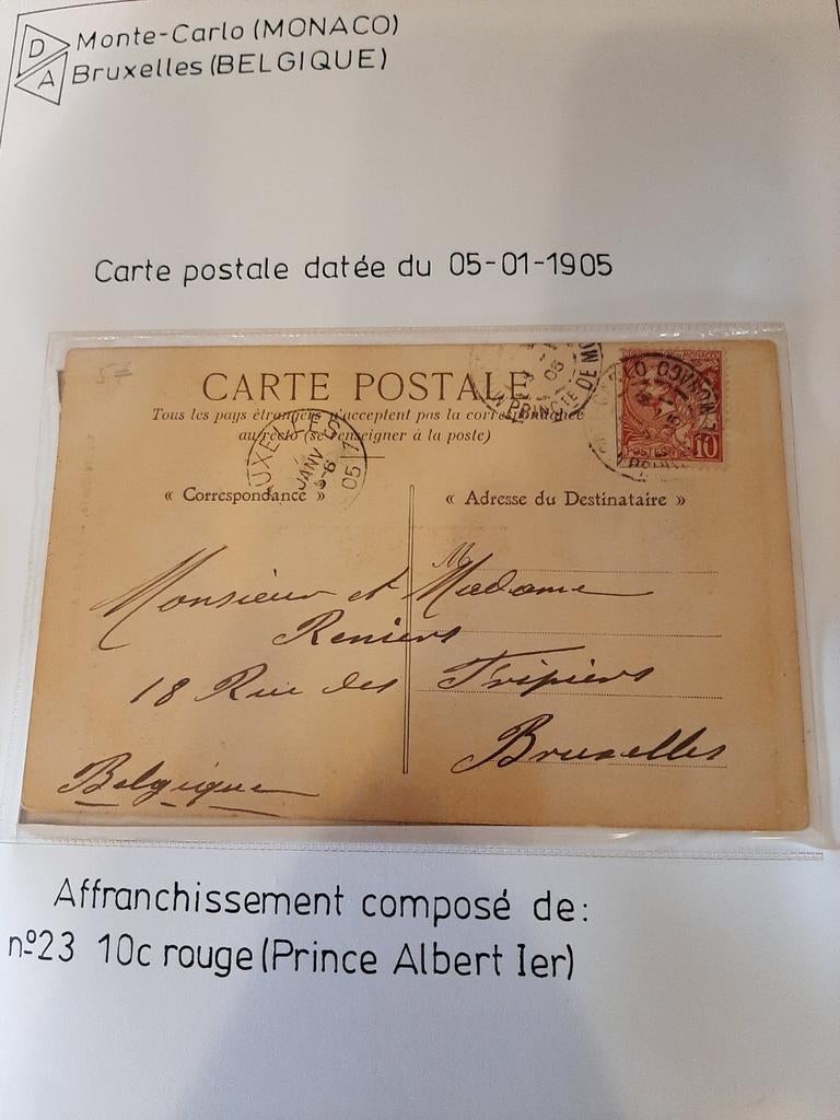 Lot de cartes postales de Monaco 1905, Enlèvement ou Envoi