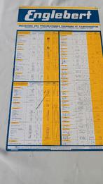 Vintage reclamebord bandenspanning ENGLEBERT 1964, Ophalen of Verzenden, Gebruikt, Reclamebord