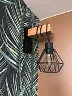 Wandlamp, Huis en Inrichting, Lampen | Wandlampen, Ophalen, Zo goed als nieuw, Hout, Industrieel