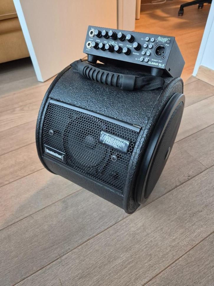 Acoustic Image Clarus SL2 + Doubleshot, Muziek en Instrumenten, Versterkers | Bas en Gitaar, Zo goed als nieuw, Basgitaar, 100 watt of meer