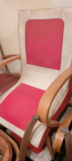 Vintage zetel 4stuks, Huis en Inrichting, Ophalen, Gebruikt, Eenpersoons, Hout