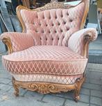 2 poederroze Bergère fauteuils, Antiek en Kunst, Ophalen