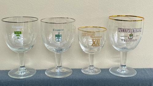 4 x glas trappist brouwerij abdij Westvleteren, Collections, Marques de bière, Enlèvement ou Envoi