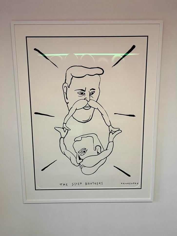 Groot werk Kamagurka, Antiek en Kunst, Kunst | Schilderijen | Modern, Ophalen of Verzenden