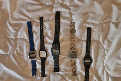 Lot de 5 montres digitales rétro – style Casio vintage, Handtassen en Accessoires, Horloges | Heren, Casio, Ophalen of Verzenden