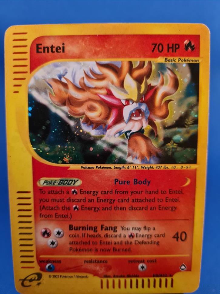 Entei H8/H32 - Aquapolis, Hobby en Vrije tijd, Verzamelkaartspellen | Pokémon, Gebruikt, Verzenden