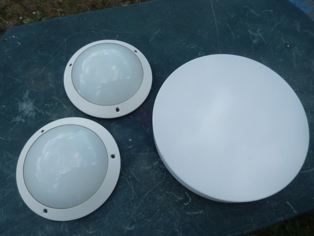 3 plafondlampen, Huis en Inrichting, Lampen | Plafondlampen, Gebruikt, Glas, Kunststof, Metaal, Ophalen of Verzenden