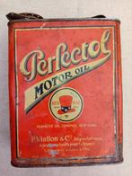 Zeer zeldzaam decoratief olieblik PERFECTOL ca 1930, Verzamelen, Blikken, Ophalen of Verzenden, Gebruikt
