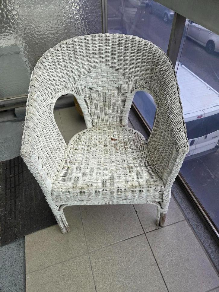 4 Rotanzetels - Gratis af te halen - Te renoveren, Tuin en Terras, Tuinstoelen, Gebruikt, Rotan, Ophalen