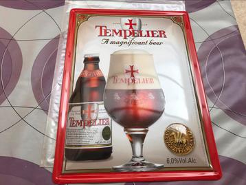 Tempelier bier reclamebord metaal beschikbaar voor biedingen