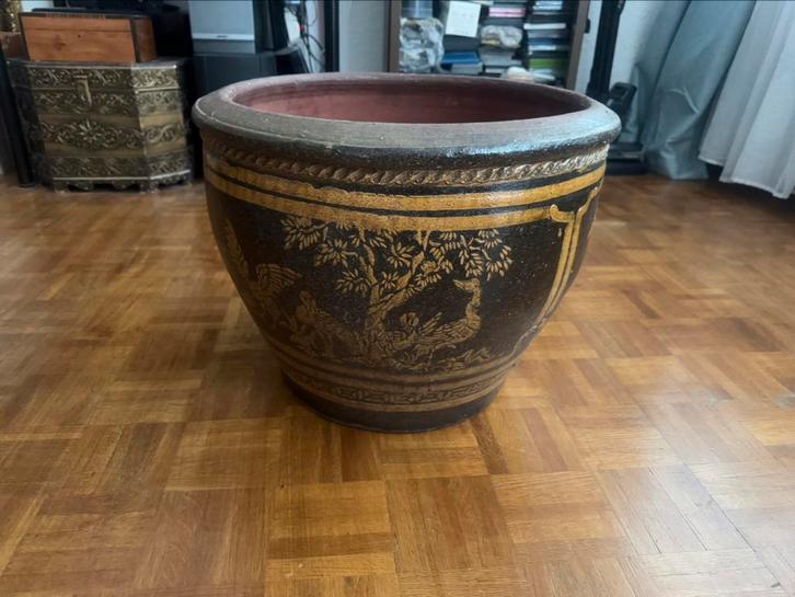 Grand pot de fleurs cache pot, Jardin & Terrasse, Pots de fleurs, Utilisé, Poterie, Intérieur, Balcon, Jardin, 40 à 70 cm, 40 cm ou plus