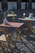 Vintage houten klaptafels & klapstoelen | horeca | bruiloft, Gebruikt, 50 tot 100 cm, Verzenden, Vintage