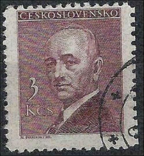 Tsjechoslowakije 1946 - Yvert 438 - Edouard Benes (ST), Postzegels en Munten, Postzegels | Europa | Overig, Gestempeld, Verzenden