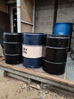 Lege olievaten 200 liter, Ophalen, Gebruikt