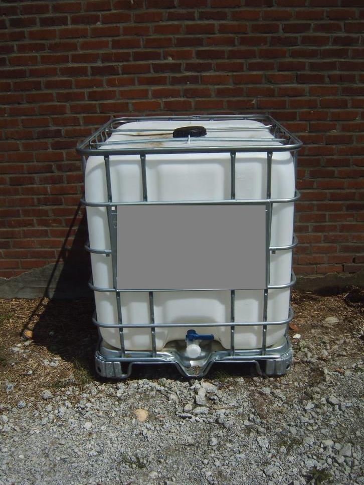 gereinigde watervaten / regentonen / ibc vaten van 1.000 L, Tuin en Terras, Regentonnen, Gebruikt, Kunststof, 150 liter of meer