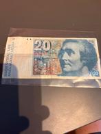 oude Zwitserse bankbiljet van 20 frank, geld, biljet, betaal, Postzegels en Munten, Bankbiljetten | Europa | Niet-Eurobiljetten