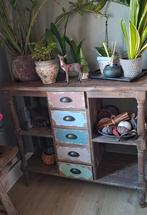 Sidetable, ladekast, wandmeubel hout landelijk, Huis en Inrichting, Kasten | Ladekasten, Ophalen, Gebruikt