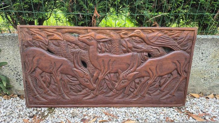 Gesneden houten afbeelding, Antiek en Kunst, Kunst | Beelden en Houtsnijwerken, Ophalen
