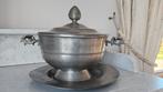 Tinnen soepterrine met onderschaal., Antiquités & Art, Antiquités | Étain, Enlèvement