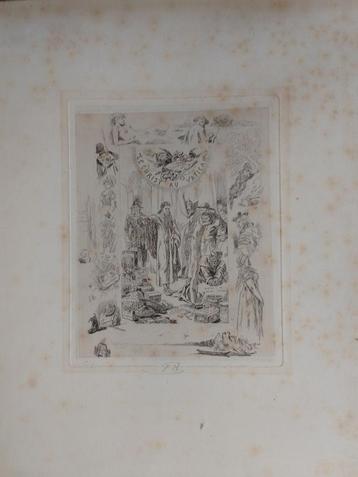 Felicien Rops 1833 - 1898  Heliogravure Christus in Vaticaan