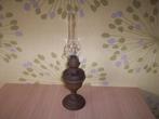 Oeroude koperen olielamp - Hoogte 49 cm, Ophalen of Verzenden, Koper
