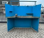 Stalen werkbank/werktafel/werkplek met bankschroef, Ophalen, Gebruikt, 170 cm of meer, Bankschroef