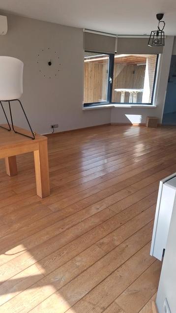 40m² Franse eiken vloer, 3cm dik. Na opschuren terug als nie, Enlèvement, Comme neuf