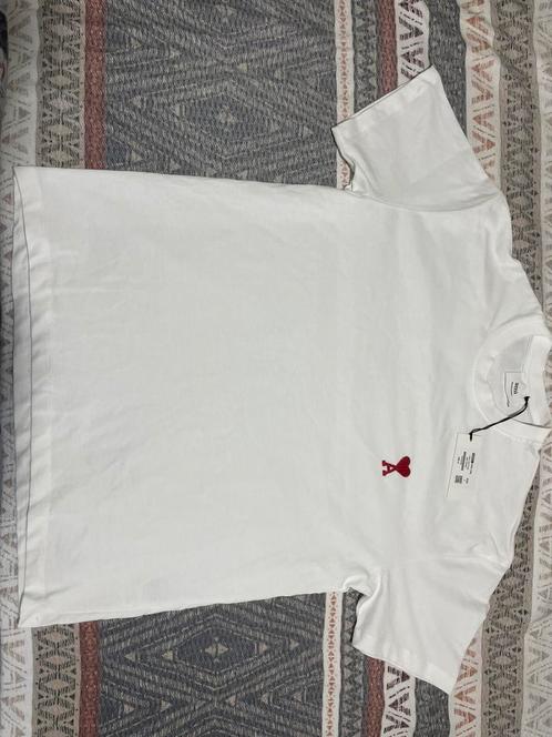 AMI Paris T-shirt, Kleding | Heren, T-shirts, Zo goed als nieuw, Maat 52/54 (L), Wit, Ophalen