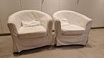 Tullsta zetels, 2 stuks, witte hoezen, Huis en Inrichting, Ophalen, Gebruikt, 75 tot 100 cm, 75 tot 100 cm