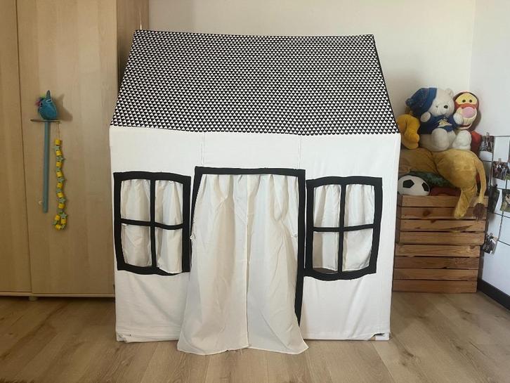 Childhome groot speelhuis (125x95x145 cm) – zwart/wit, Kinderen en Baby's, Speelgoed | Speeltenten, Zo goed als nieuw, Ophalen