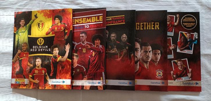 Panini albums Rode Duivels 2014 - 2016 - 2018 - 2022, Hobby en Vrije tijd, Stickers en Plaatjes, Zo goed als nieuw, Stickers en Plaatjes