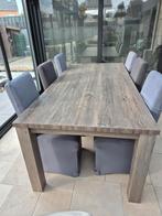 Eettafel 6-8 personen met 6 stoelen, Huis en Inrichting, Tafels | Eettafels, Ophalen, 100 tot 150 cm, 200 cm of meer, Vijf personen of meer