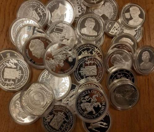 5 kilo netto zilveren penningen, Timbres & Monnaies, Pièces & Médailles, Argent, Enlèvement ou Envoi