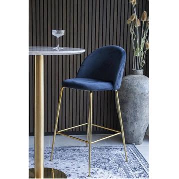 2 hoge stoelen in velvet en staal, Nieuw in doos! beschikbaar voor biedingen