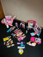 Barbie: bundel met auto, huis, vliegtuig, brommer,…, Ophalen, Gebruikt