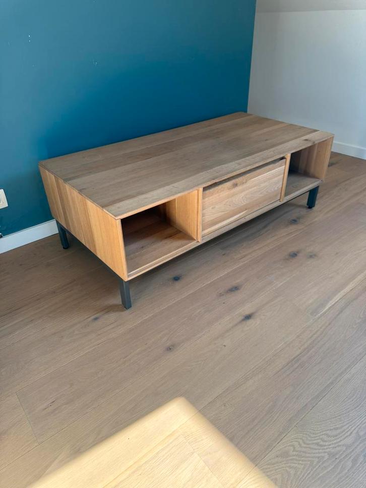 Salontafel  massief hout!, Maison & Meubles, Tables | Tables de salon, Utilisé, Enlèvement