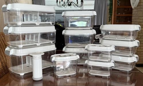 Vacuüm poten T&T Design 12 stuks + vacuüm pomp, Huis en Inrichting, Keuken | Tupperware, Zo goed als nieuw, Ophalen