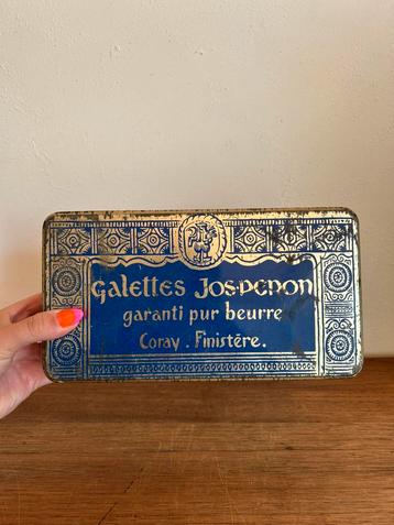 Ancienne boîte en fer blanc Galettes Josperon, Enlèvement ou Envoi