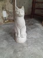 Statue chat en pierre, Ophalen, Zo goed als nieuw, Steen, Dierenbeeld