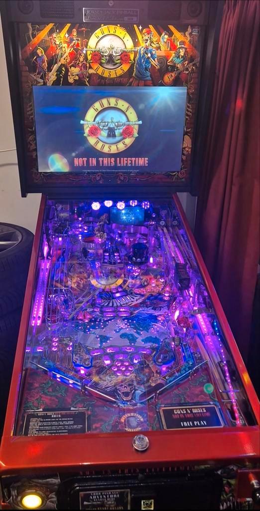J.J.P GUNS N ROSES LE,  HUO, Verzamelen, Automaten | Flipperkasten, Zo goed als nieuw, Overige soorten, Flipperkast, Overige merken