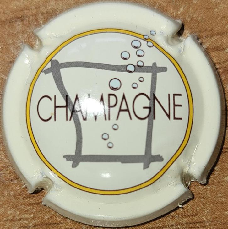 Champagnecapsule VIGNERONS crème & crème nr 717ea, Verzamelen, Wijnen, Nieuw, Champagne, Frankrijk, Ophalen of Verzenden