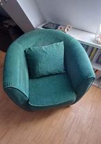 Fauteuil velours vert émeraude, Maison & Meubles, Fauteuils, Enlèvement, Utilisé
